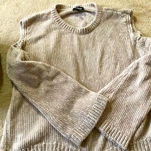 Cut out shoulder sweater
